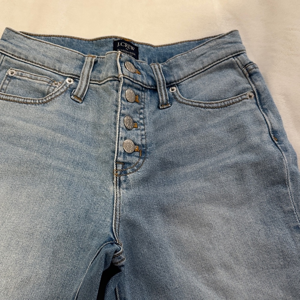 J. Crew Women's Sky Blue High Rise Jeans